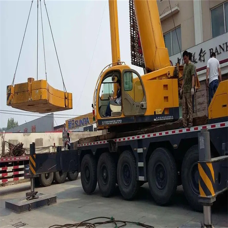 灌阳当地吊车出租|机器吊装|75吨|工厂搬迁服务